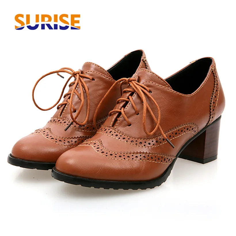 Escarpins britanniques à talon - Oxford Lace Up Women avis et prix