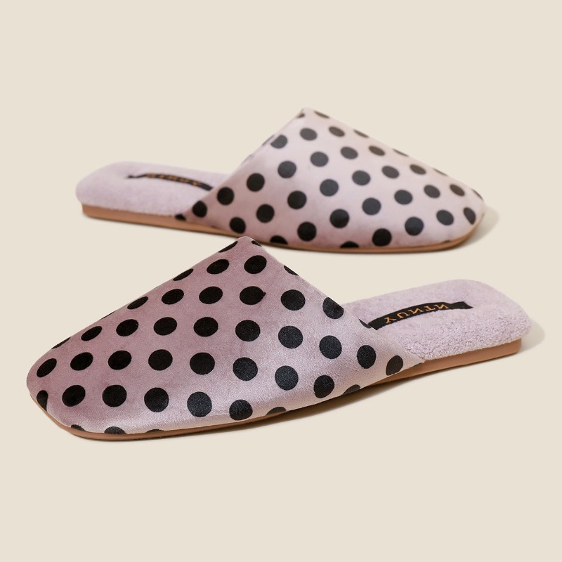 Rétro à pois Design pantoufles - Women'S Shoes Quality avis et prix