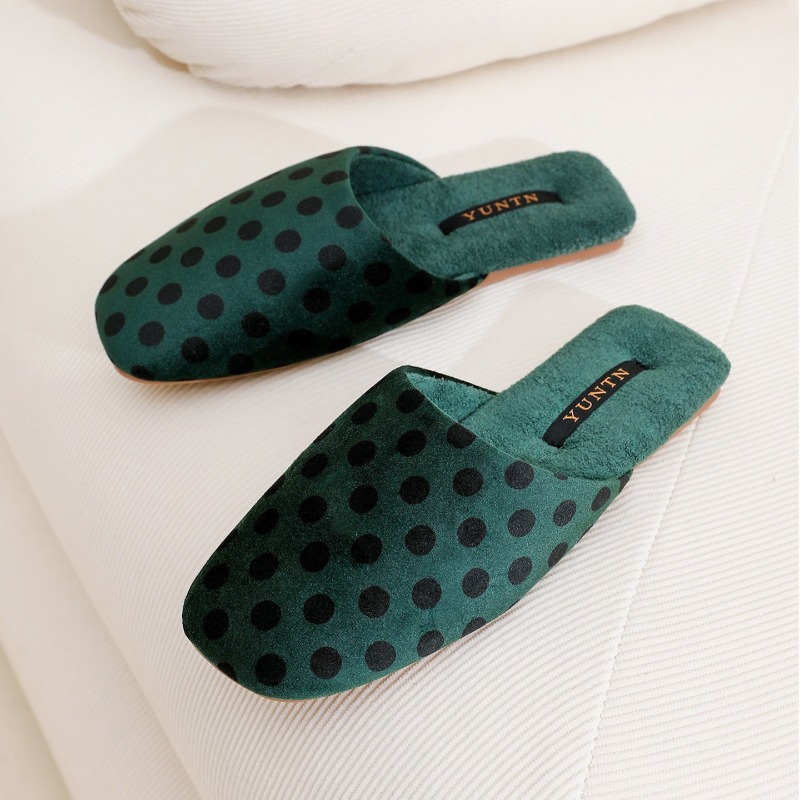 Rétro à pois Design pantoufles - Women'S Shoes Quality avis et prix