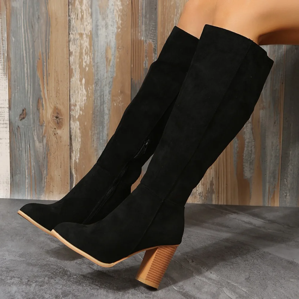 Bottes à talons hauts rétro po - Knee High Boots Women avis et prix
