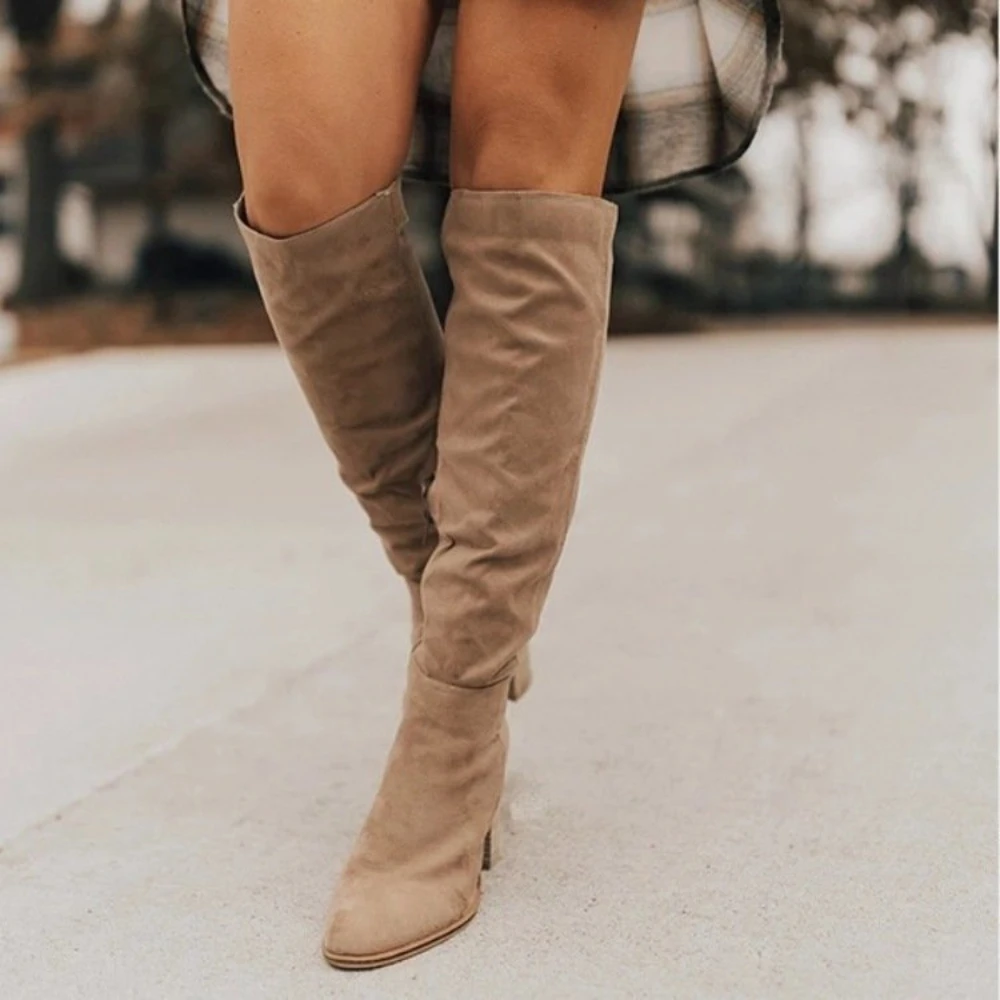 Bottes à talons hauts rétro po - Knee High Boots Women avis et prix