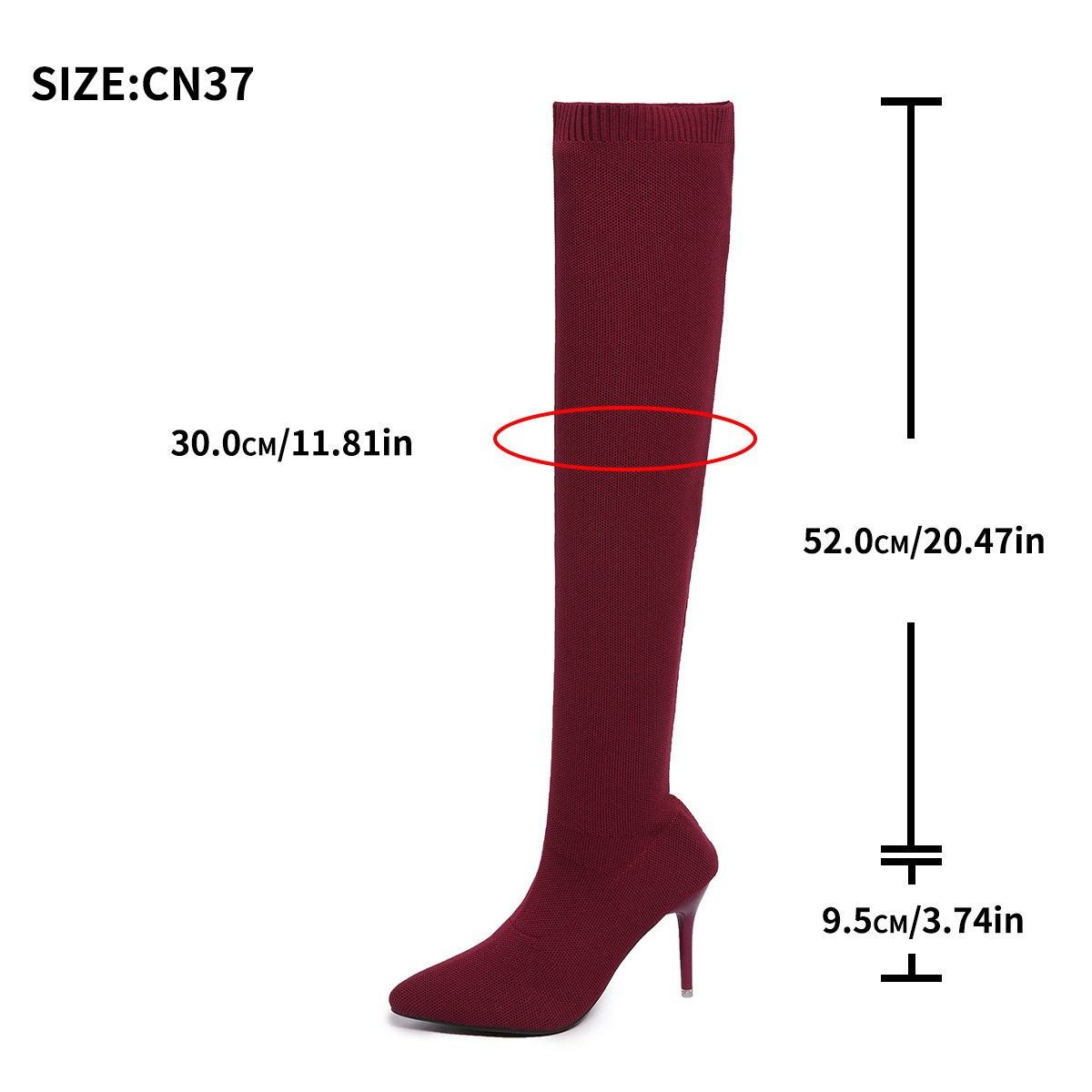 Bottes hautes à chaussettes po - Sock Boot Women avis et prix