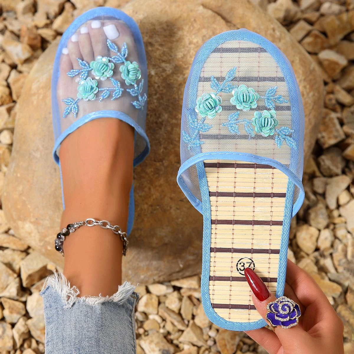 Sandales plates à bout fermé e - Mule Slip On avis et prix